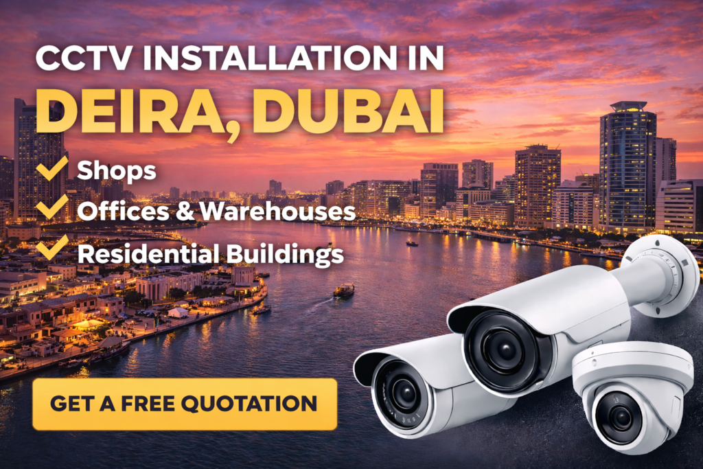 CCTV installation in Deira Dubai for shops offices, warehouses and residential buildings